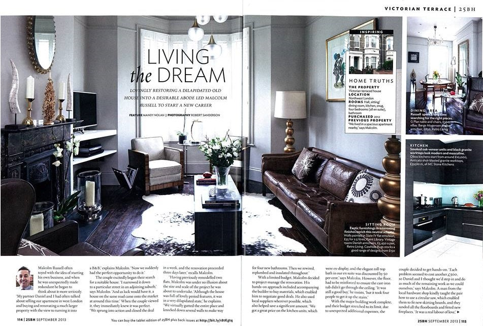 25 Beautiful Homes retro living uk