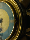 1930s Art Deco 'Silvoz Paris' Sunburst Brass Wall Clock