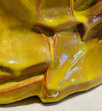 1950s McCoy USA Pottery Yellow Tulip Fan Vase