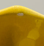 1950s McCoy USA Pottery Yellow Tulip Fan Vase