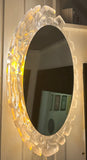 1960s German Erco Illuminated Yellow Lucite Wall Mirror