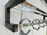 1960s French Chrome Wall Hanging Hat And Coat Rack