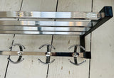 1960s French Chrome Wall Hanging Hat And Coat Rack