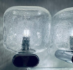 1970s German Chrome & Bubble Glass Wall Lights 3 Available