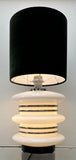 1970s German Chrome & White Glass Table Lamp