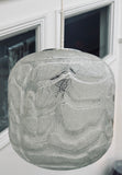 1970s Large Doria Leuchten Crackle Glass Hanging Light