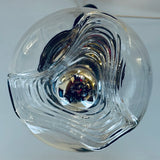 1970s "Futura" Wave Peill & Putzler Chrome & Glass Pendant
