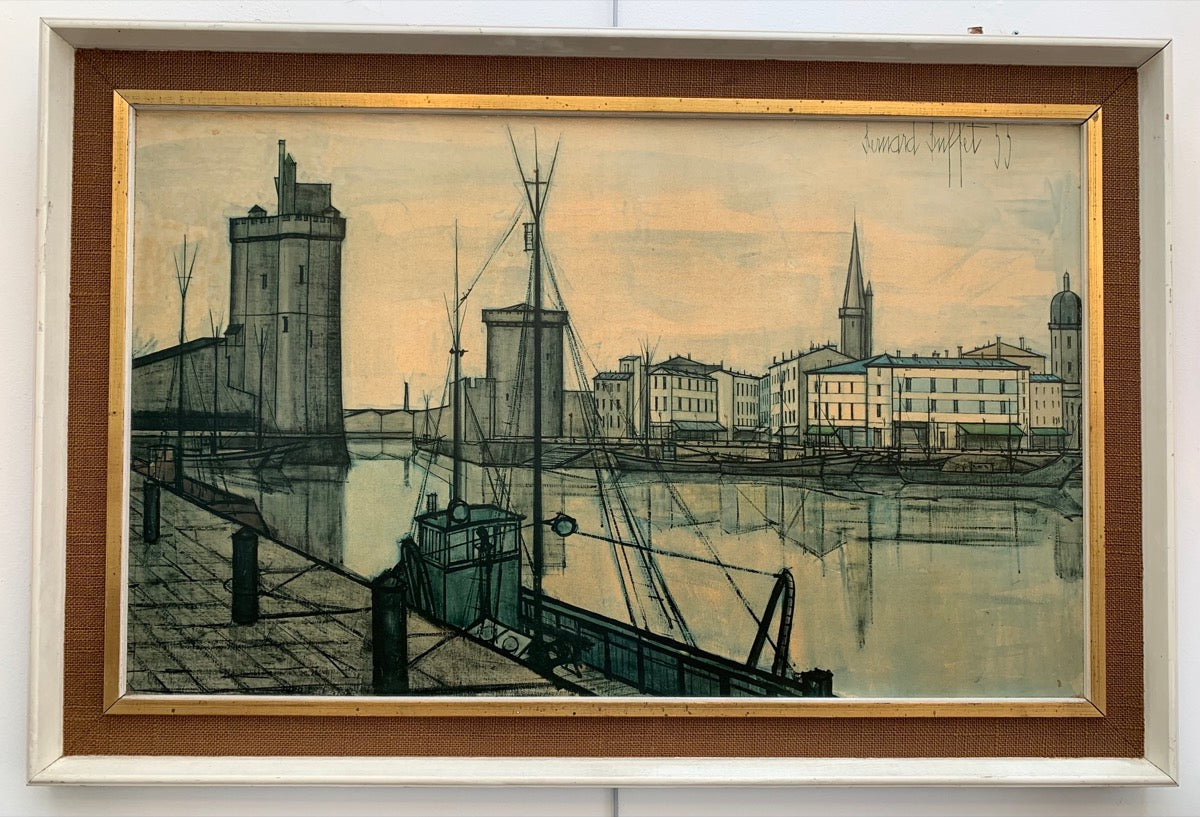 ベルナール・ビュッフェ、「Le port de La Rochelle」 RetroLiving-