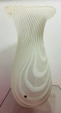 Large 1970s Piell & Putzler "Zebra" Striped Glass Vase