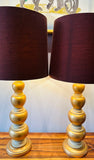 Pair of 1950s Frederick Cooper Gold Leaf Table Lamps