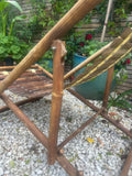 Pair of 1980s Italian Bamboo Deck Chairs or Sun Loungers