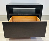 Pair of 1990s Dark Brown Oak Bedside Tables