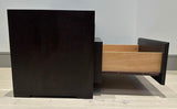 Pair of 1990s Dark Brown Oak Bedside Tables