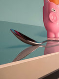 Pink Pig Egg Cup Still Life by Christopher Green