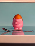 Pink Pig Egg Cup Still Life by Christopher Green