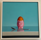 Pink Pig Egg Cup Still Life by Christopher Green