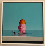 Pink Pig Egg Cup Still Life by Christopher Green