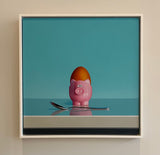 Pink Pig Egg Cup Still Life by Christopher Green