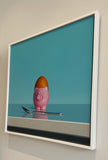 Pink Pig Egg Cup Still Life by Christopher Green