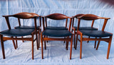 Set of 6 1960s Danish Erik Kirkegaard Model 49b Teak Dining Chairs