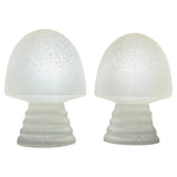Pair of 1980s HB Glass Holland Mushroom Speckled Lamps