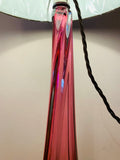 Tall 1950s Val St Lambert Pink Glass Table Lamp