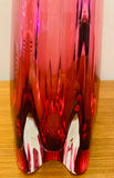 Tall 1950s Val St Lambert Pink Glass Table Lamp