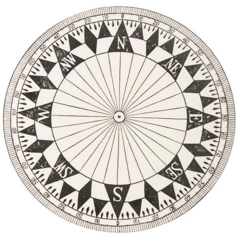 1980s Timney Fowler Black & White Compass Plate