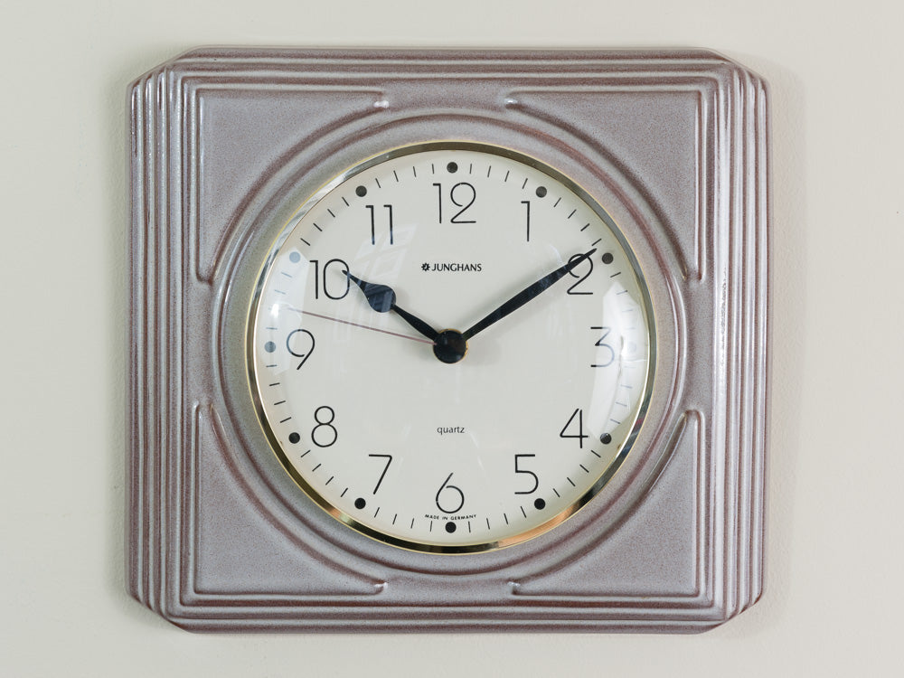 Vintage 1960 s Junghans German Ceramic Wall Clock retro living uk