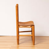 Pair of Vintage Bentwood Teak Slatted Children's Chairs