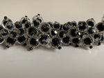 Vintage Black and Clear Plastic Beaded Bauble Bracelet