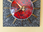 1970's Square German Atlanta Exclusive Fat Lava Style Wall Clock