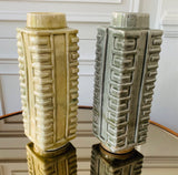 Pair of Sylvia Des Fours SAW Brutalist Stoneware Vases