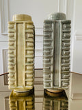Pair of Sylvia Des Fours SAW Brutalist Stoneware Vases