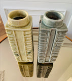 Pair of Sylvia Des Fours SAW Brutalist Stoneware Vases