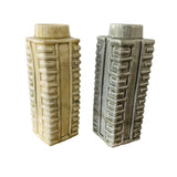 Pair of Sylvia Des Fours SAW Brutalist Stoneware Vases