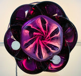 1950s Val St Lambert Purple Twisted Glass Lamp Base
