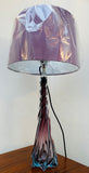 1950s Val St Lambert Style Purple & Blue Glass Lamp