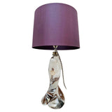 1950s Val St Lambert Swirled Clear Glass Lamp Base