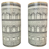 Pair of Fornasetti Style "Architettura" Vases