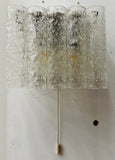 1960s German Doria Leuchten Crystal Wall Light