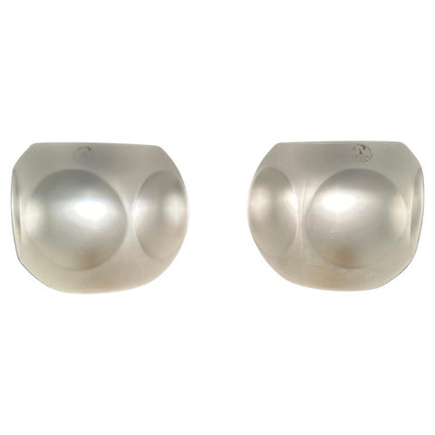Pair of 1970s Putzler Frosted Circular Glass Table Lamps