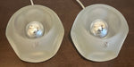 Pair of 1970s Putzler Frosted Circular Glass Table Lamps