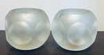 Pair of 1970s Putzler Frosted Circular Glass Table Lamps