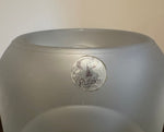 Pair of 1970s Putzler Frosted Circular Glass Table Lamps