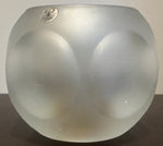 Pair of 1970s Putzler Frosted Circular Glass Table Lamps