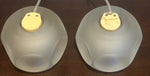 Pair of 1970s Putzler Frosted Circular Glass Table Lamps