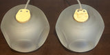 Pair of 1970s Putzler Frosted Circular Glass Table Lamps