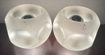 Pair of 1970s Putzler Frosted Circular Glass Table Lamps