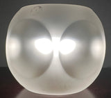 Pair of 1970s Putzler Frosted Circular Glass Table Lamps